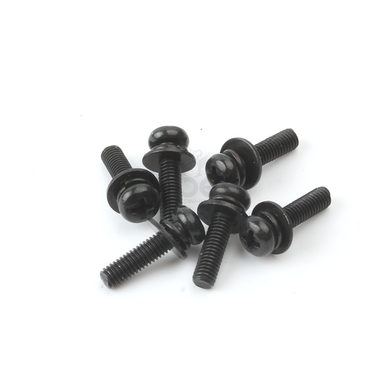 黑锌镍合金十字槽带平弹垫组合螺钉GB9074.4N