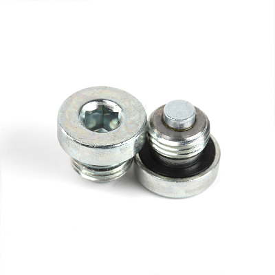 碳钢环保蓝白锌封闭(24/72h)定制内六角带磁性堵头定制D5859