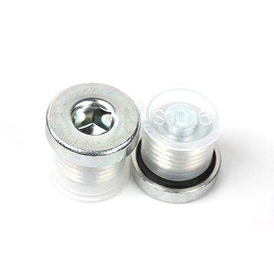 碳钢环保蓝白锌封闭(24/72h)定制内六角带磁铁堵头(含ED垫)定制D5747