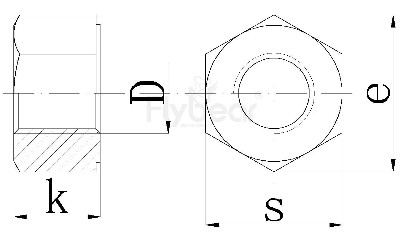 六角螺母参数图