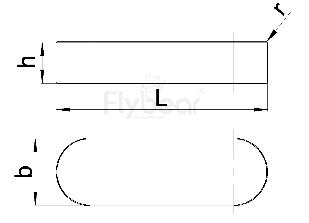 普通型平键A型图纸