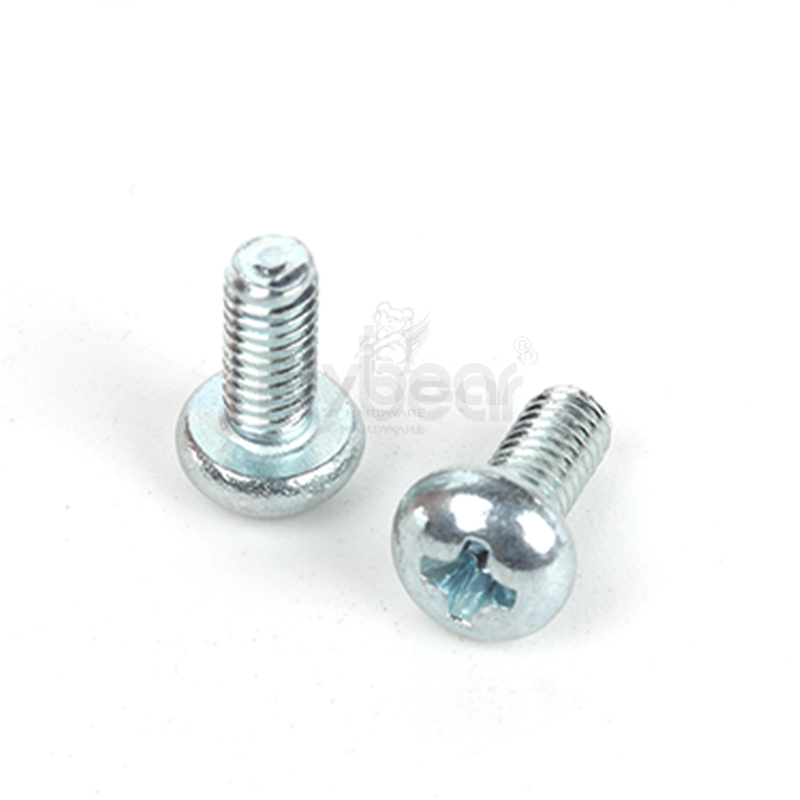 碳钢4.8级环保蓝白锌十字槽盘头螺钉GB818