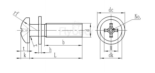 十字槽盘头带平垫组合螺钉