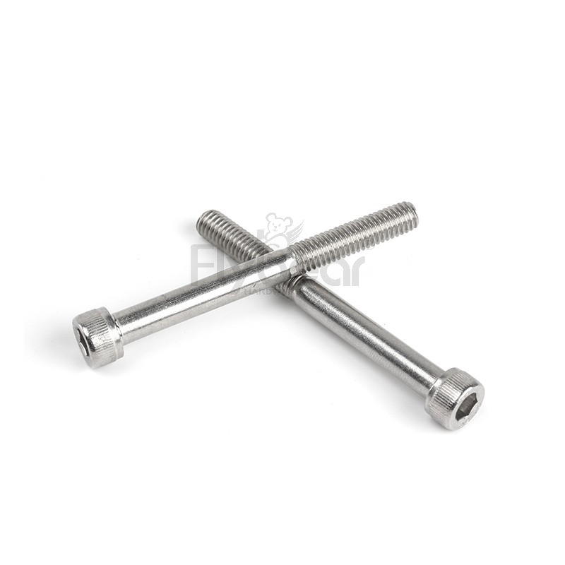 304不锈钢A2-70内六角圆柱头螺钉半牙滚花DIN912