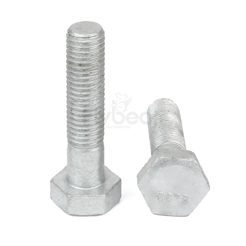 碳钢热浸镀锌大六角头半牙螺栓ANSIB18.2.1Table7半牙